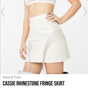 Elsie and Fred Rhinestone Fringe Skirt